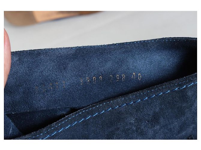 Botas de camurça azul Casadei com franjas - vista 11