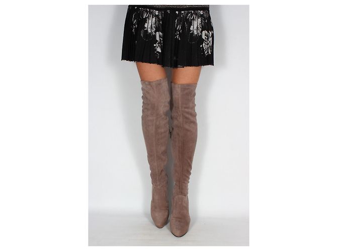 Le Silla Over-the-Knee Stretch Sock Boots Beige - Ansicht 2