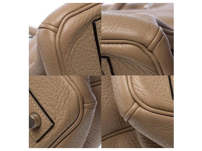 Hermès Borsa HERMES Birkin 40 in Pelle Grigia - 102798 Grigio - vista 11
