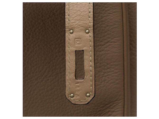 Hermès Borsa HERMES Birkin 40 in Pelle Grigia - 102798 Grigio - vista 7