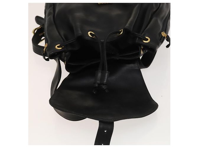 Zaino in pelle nero e oro Gianni Versace Auth BA3548 D'oro - vista 11