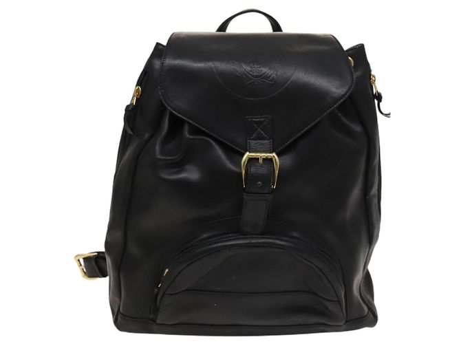 Zaino in pelle nero e oro Gianni Versace Auth BA3548 D'oro - vista 13