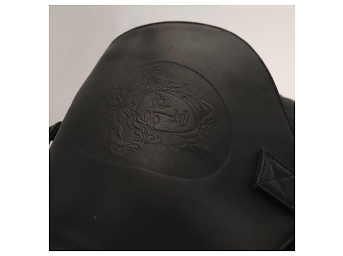 Zaino in pelle nero e oro Gianni Versace Auth BA3548 D'oro - vista 18