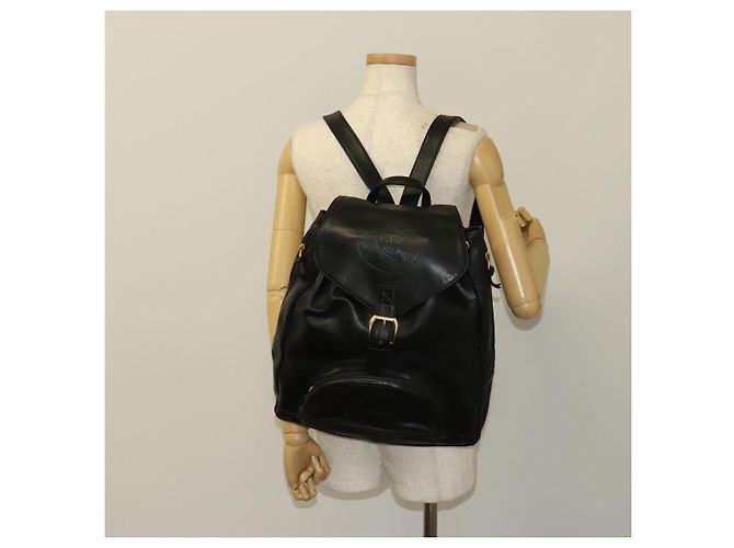 Zaino in pelle nero e oro Gianni Versace Auth BA3548 D'oro - vista 24