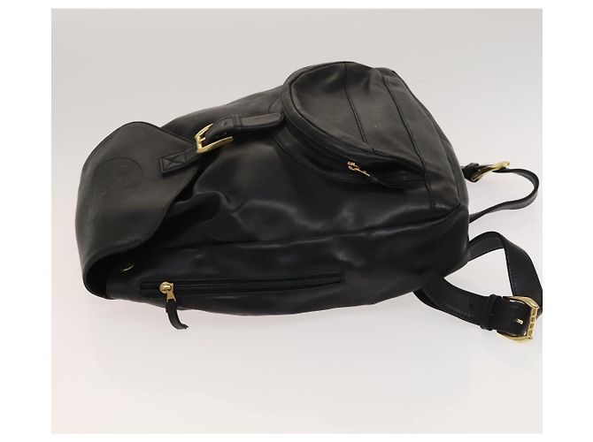Zaino in pelle nero e oro Gianni Versace Auth BA3548 D'oro - vista 4