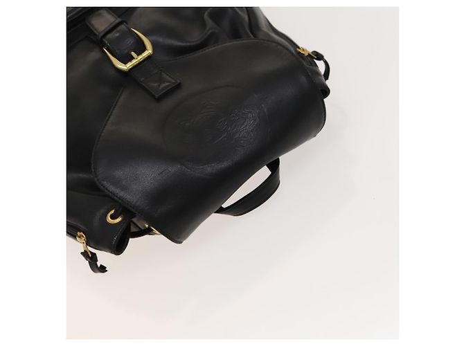 Zaino in pelle nero e oro Gianni Versace Auth BA3548 D'oro - vista 6