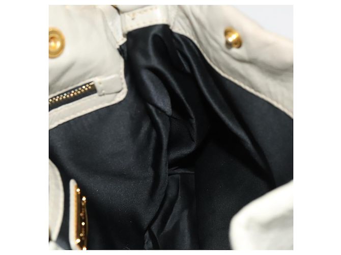 Borsa a Spalla Miu Miu in Pelle 2way Grigia Oro Auth yk18463 Marrone D'oro - vista 20