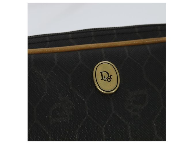 Borsa a spalla in tela a nido d'ape PVC nera Auth BA3916 Christian Dior Nero - vista 10