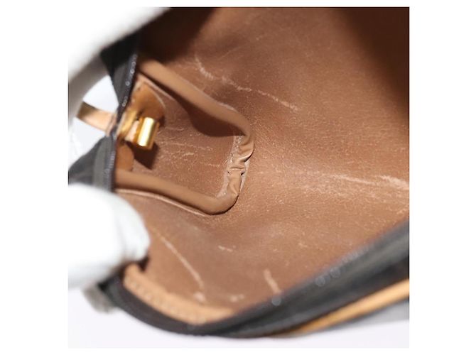 Borsa a spalla in tela a nido d'ape PVC nera Auth BA3916 Christian Dior Nero - vista 12