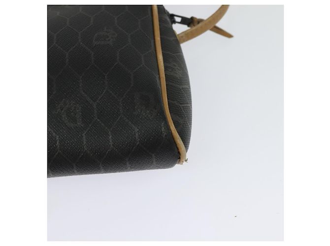 Borsa a spalla in tela a nido d'ape PVC nera Auth BA3916 Christian Dior Nero - vista 16
