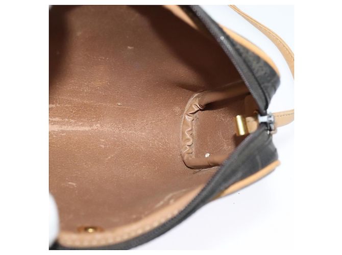 Borsa a spalla in tela a nido d'ape PVC nera Auth BA3916 Christian Dior Nero - vista 17
