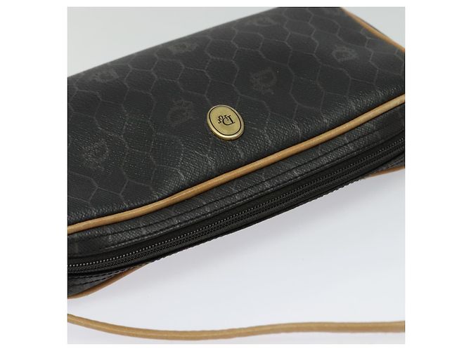 Borsa a spalla in tela a nido d'ape PVC nera Auth BA3916 Christian Dior Nero - vista 6