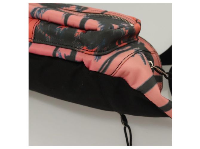 Borsa a tracolla in nylon rosa argento SAINT LAURENT Auth bs27374 - vista 14