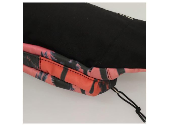 Borsa a tracolla in nylon rosa argento SAINT LAURENT Auth bs27374 - vista 16