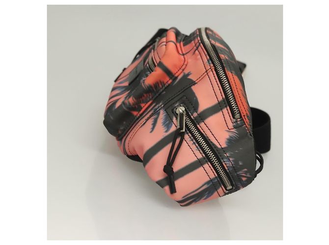 Borsa a tracolla in nylon rosa argento SAINT LAURENT Auth bs27374 - vista 3