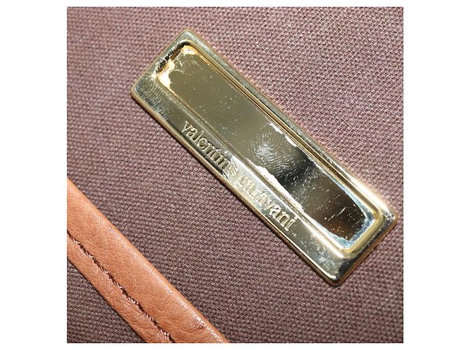 VALENTINO Borsa a mano in pelle 2 in 1 Marrone Oro Auth bs27369 D'oro - vista 12