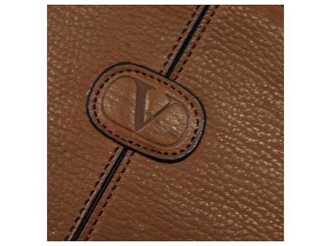 VALENTINO Borsa a mano in pelle 2 in 1 Marrone Oro Auth bs27369 D'oro - vista 17