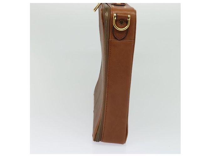 VALENTINO Borsa a mano in pelle 2 in 1 Marrone Oro Auth bs27369 D'oro - vista 4