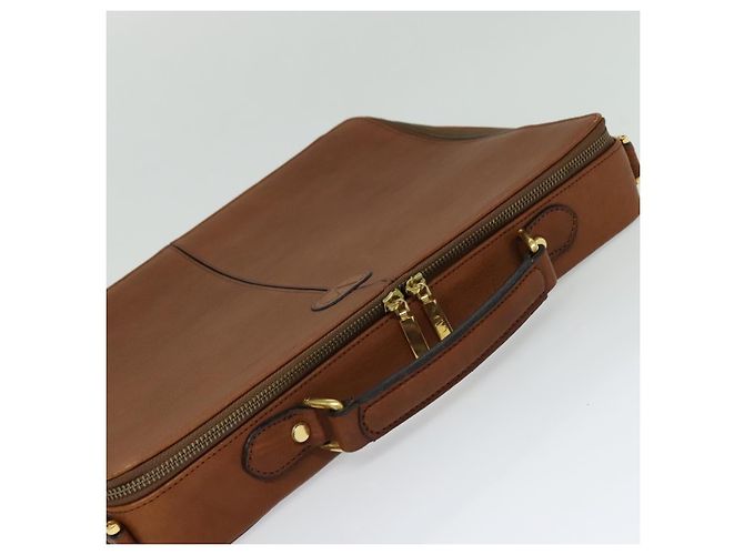 VALENTINO Borsa a mano in pelle 2 in 1 Marrone Oro Auth bs27369 D'oro - vista 6