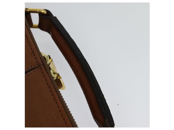 VALENTINO Borsa a mano in pelle 2 in 1 Marrone Oro Auth bs27369 D'oro - vista 8