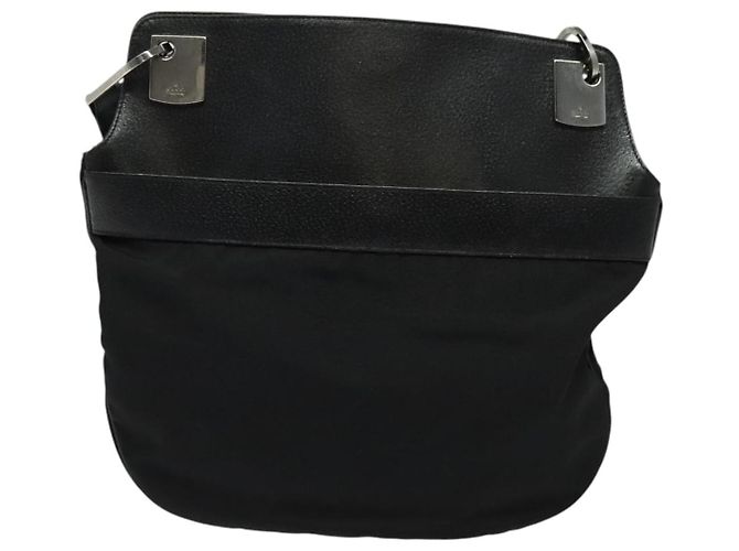 Borsa a Spalla GUCCI in Nylon Pelle Nera Argento 001 3307 Auth bs27066 Nero - vista 13