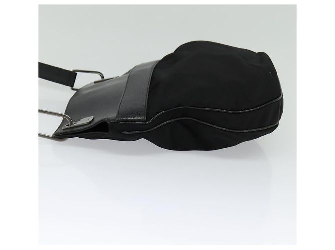 Borsa a Spalla GUCCI in Nylon Pelle Nera Argento 001 3307 Auth bs27066 Nero - vista 3