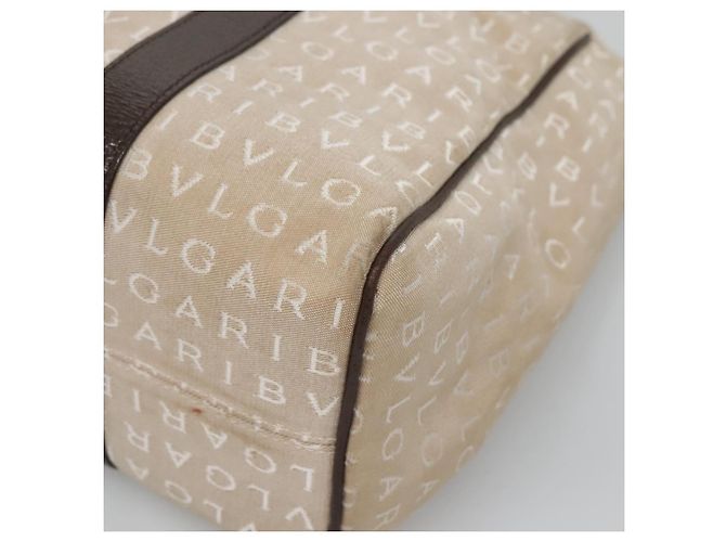 Bulgari BVLGARI Logo Mania Tote Bag aus Canvas Beige Auth BA3987 - Ansicht 15
