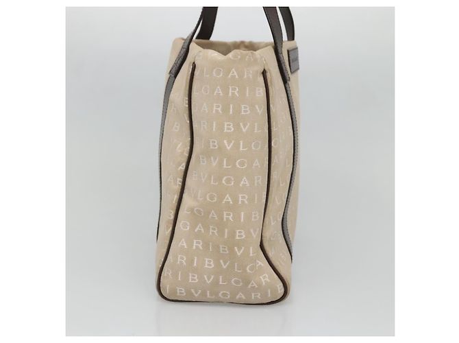 Bulgari BVLGARI Logo Mania Tote Bag aus Canvas Beige Auth BA3987 - Ansicht 3