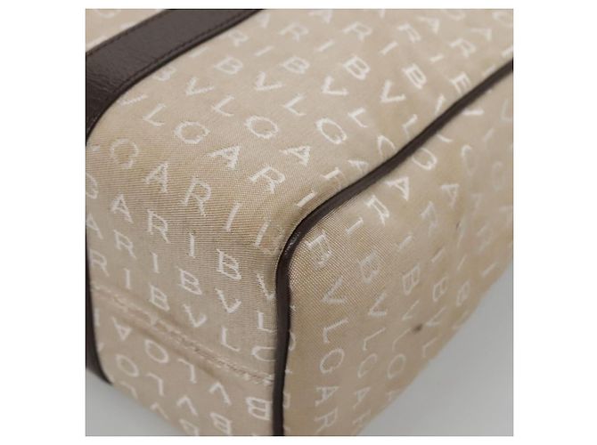 Bulgari BVLGARI Logo Mania Tote Bag aus Canvas Beige Auth BA3987 - Ansicht 9