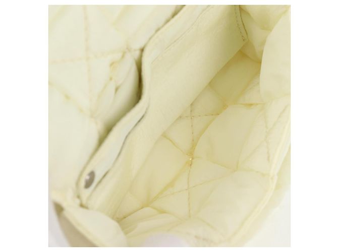 Autre Marque BORSO A SPALLA INTRECCIATO IN NYLON BIANCO AUTH 131085M - vista 10