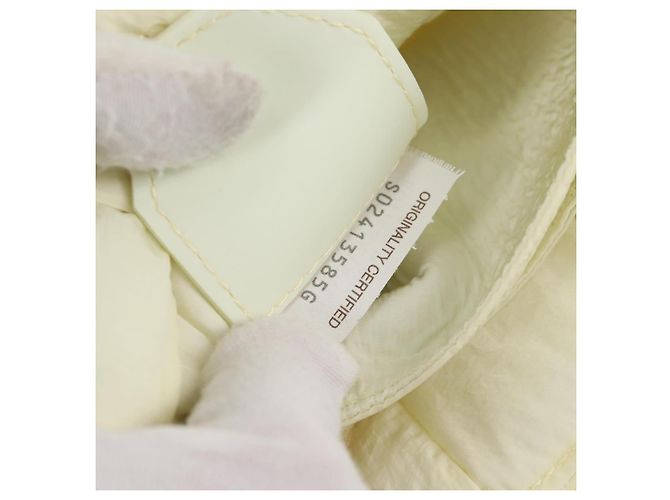 Autre Marque BORSO A SPALLA INTRECCIATO IN NYLON BIANCO AUTH 131085M - vista 11