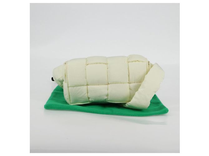 Autre Marque BORSO A SPALLA INTRECCIATO IN NYLON BIANCO AUTH 131085M - vista 12