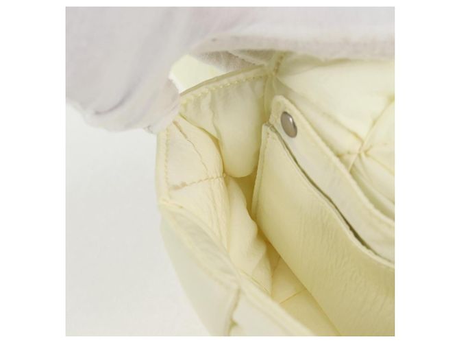Autre Marque BORSO A SPALLA INTRECCIATO IN NYLON BIANCO AUTH 131085M - vista 20