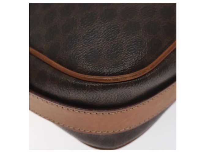 Céline Borsa a Spalla in Tela Macadam CELINE in Pelle PVC Marrone Oro Auth 128661 D'oro - vista 17