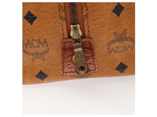 Borsa MCM Logogram Vicetos in pelle PVC marrone e oro Auth th6169 D'oro - vista 10