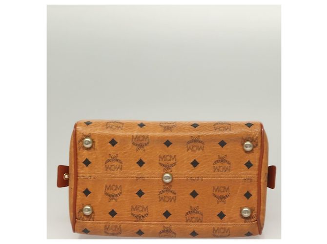 Borsa MCM Logogram Vicetos in pelle PVC marrone e oro Auth th6169 D'oro - vista 5