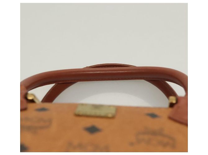 Borsa MCM Logogram Vicetos in pelle PVC marrone e oro Auth th6169 D'oro - vista 8