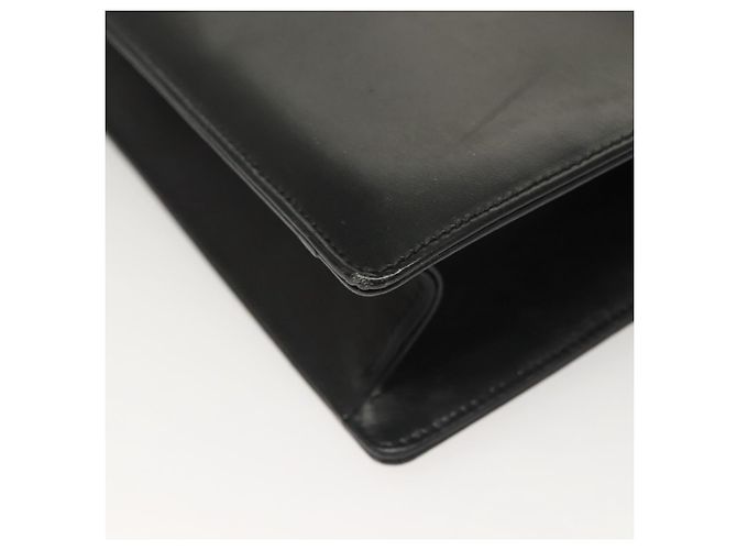 Borsa a spalla in pelle Gucci catena nera oro Auth ep9431 Nero D'oro - vista 17