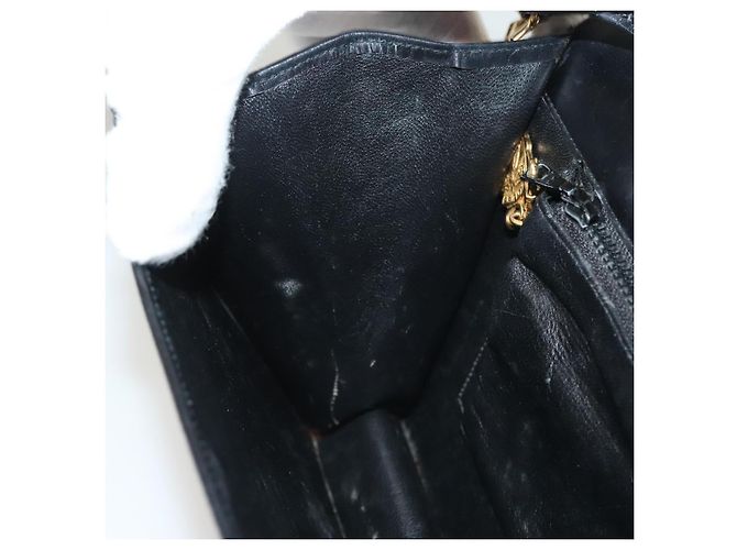 Borsa a spalla in pelle Gucci catena nera oro Auth ep9431 Nero D'oro - vista 20