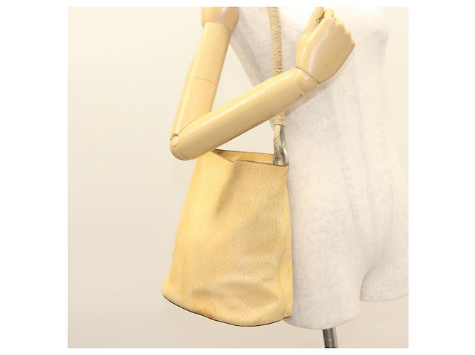 Prada Bolsa de Ombro de Couro Bege Auth 129420 - vista 22