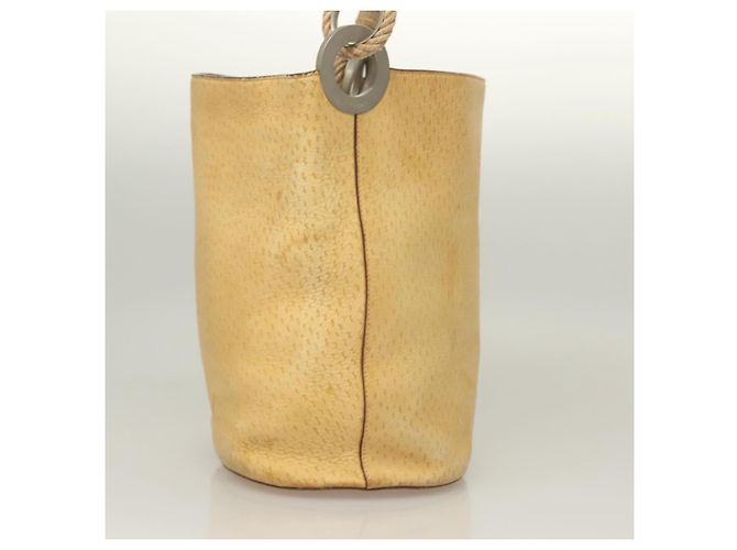 Prada Bolsa de Ombro de Couro Bege Auth 129420 - vista 4