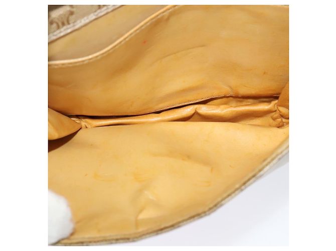 Céline Borsa a Spalla in Tela Macadam CELINE Beige Oro Auth 127903 D'oro - vista 11