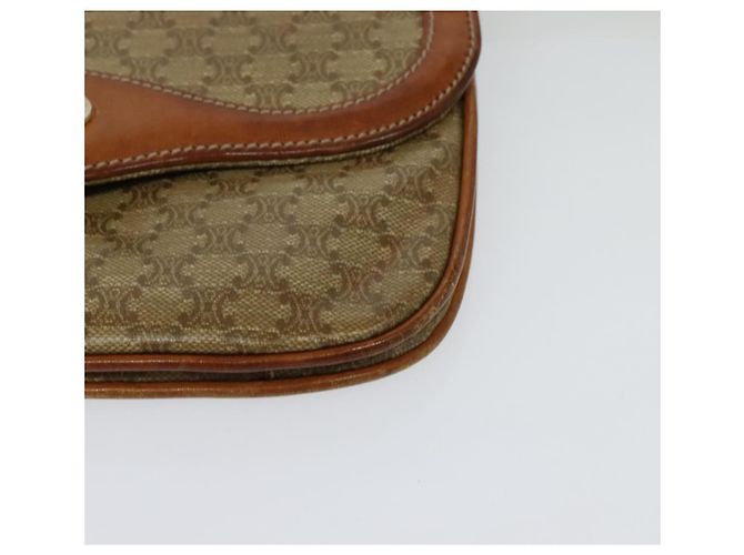 Céline Borsa a Spalla in Tela Macadam CELINE Beige Oro Auth 127903 D'oro - vista 15