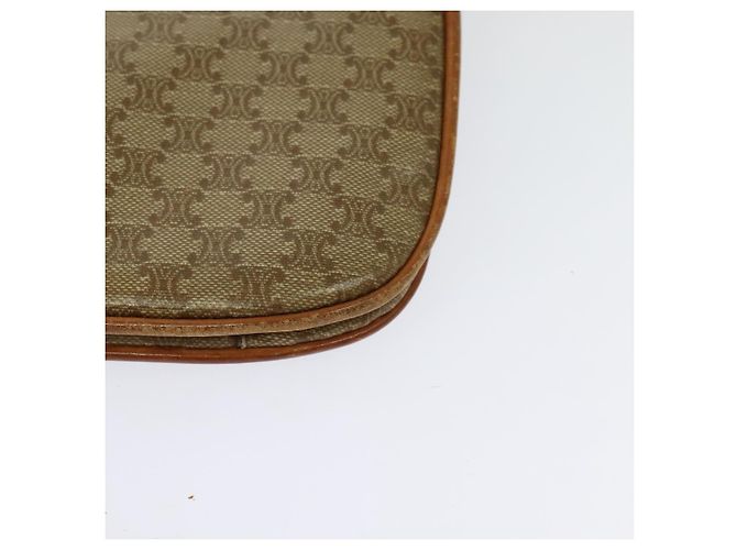 Céline Borsa a Spalla in Tela Macadam CELINE Beige Oro Auth 127903 D'oro - vista 17