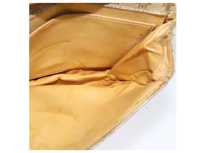 Céline Borsa a Spalla in Tela Macadam CELINE Beige Oro Auth 127903 D'oro - vista 20