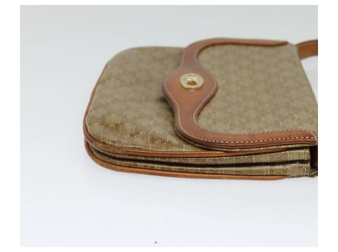 Céline Borsa a Spalla in Tela Macadam CELINE Beige Oro Auth 127903 D'oro - vista 4