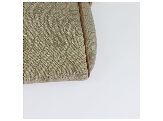 Borsa a spalla in tela a nido d'ape PVC beige Auth BA3904 Christian Dior - vista 16