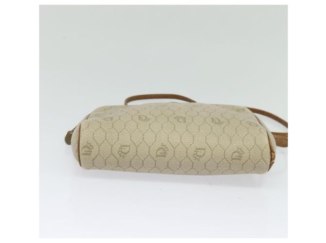 Borsa a spalla in tela a nido d'ape PVC beige Auth BA3904 Christian Dior - vista 5