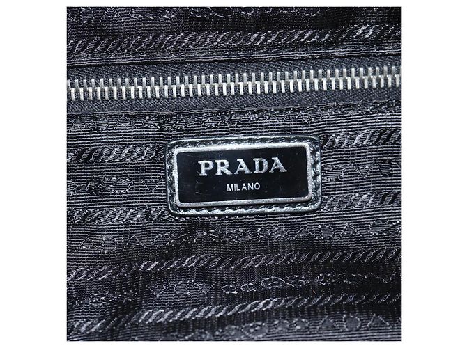 PRADA Borsa a tracolla in pelle argento rosso Auth 130229V - vista 20