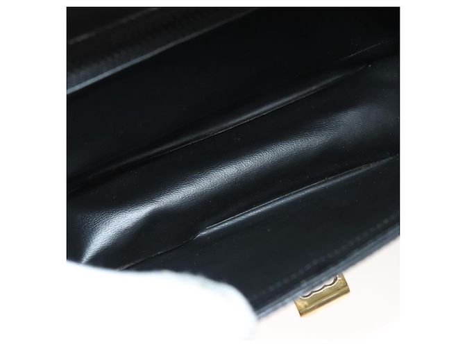 Céline Borsa a Spalla in Pelle Nera e Oro Auth BA3770 Nero D'oro - vista 12